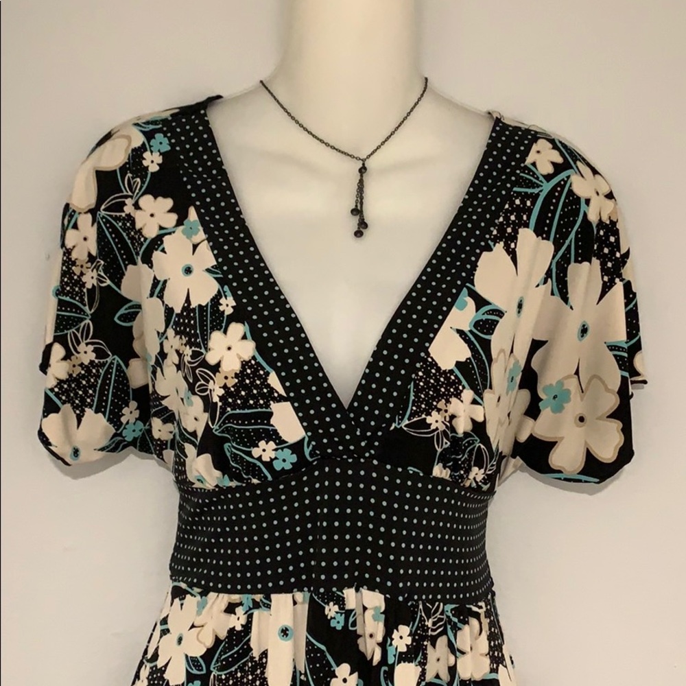 Floral & Polka dot Summer Dress - Picture 1 of 6